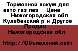 Тормозной вакум для авто газ-паз. › Цена ­ 2 400 - Нижегородская обл., Кулебакский р-н Другое » Продам   . Нижегородская обл.